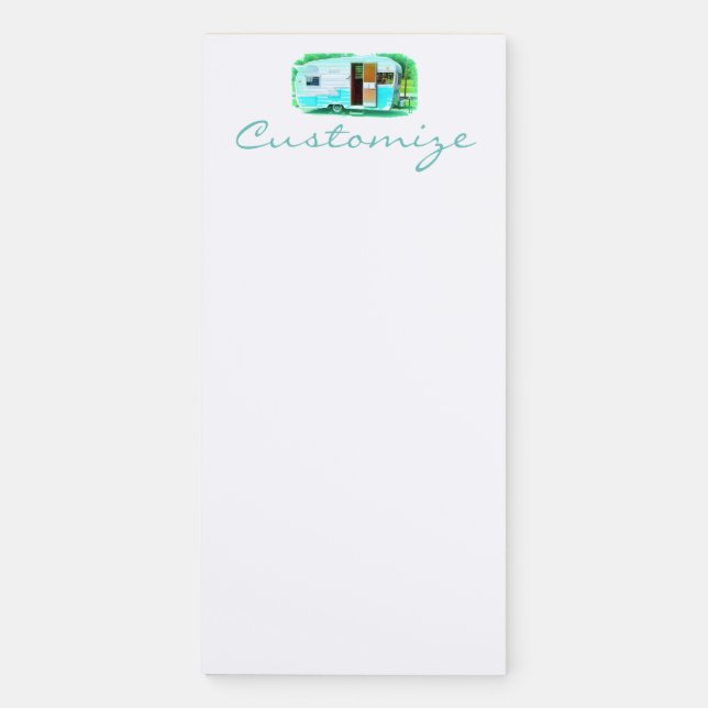Classic travel trailer Thunder_Cove Magnetic Notepad (Front)