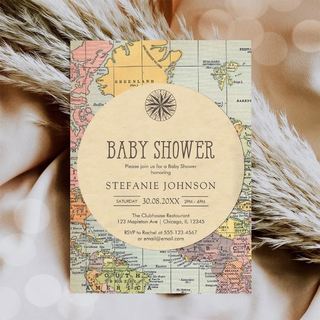 Classic Travel Worl Baby Shower Invitation (Creator Uploaded)