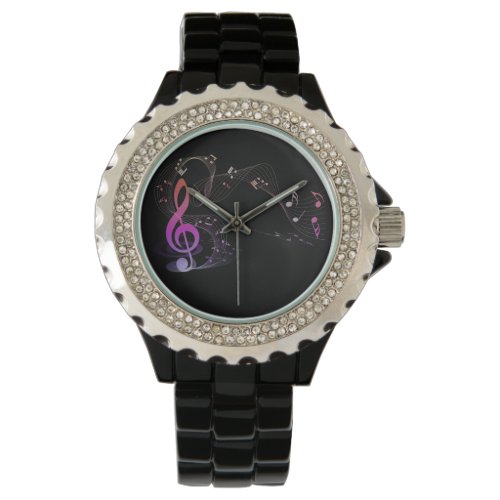  Classic Treble Clef Colorful Modern Music Note Watch
