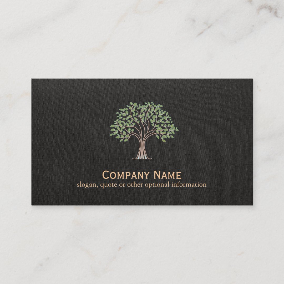 Classic Tree Logo Business Card | Zazzle