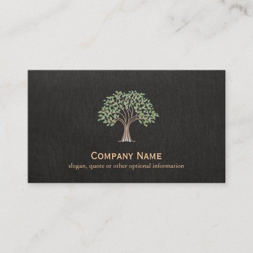 Classic Tree Logo Business Card | Zazzle