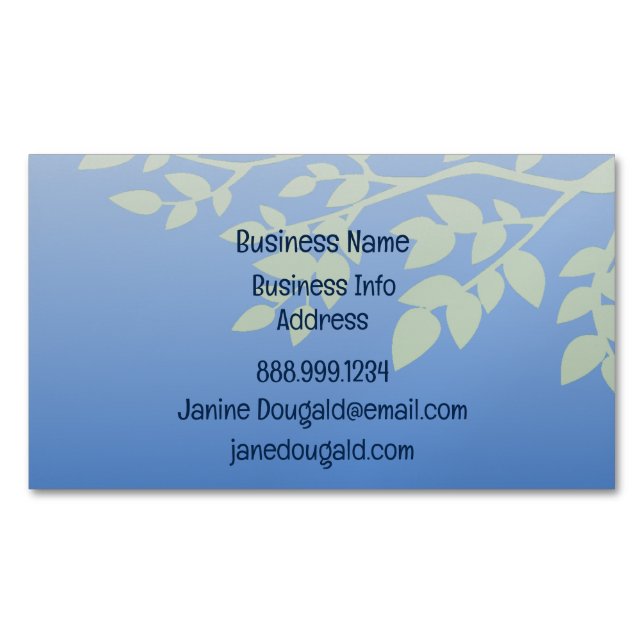 Classic Tree Nature Holistic Healer Business Card Magnet (Front)