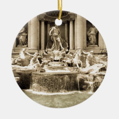 Classic Trevi Fountain Rome Ceramic Ornament