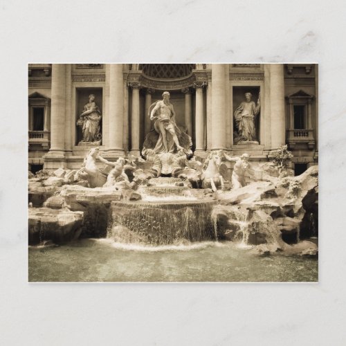 Classic Trevi Fountain Rome Postcard