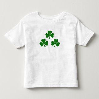 Classic Trio of Lucky Green Shamrocks St. Patrick’ Toddler T-shirt