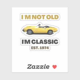 Classic Triumph Spitfire I am Classic Tshirt Sticker