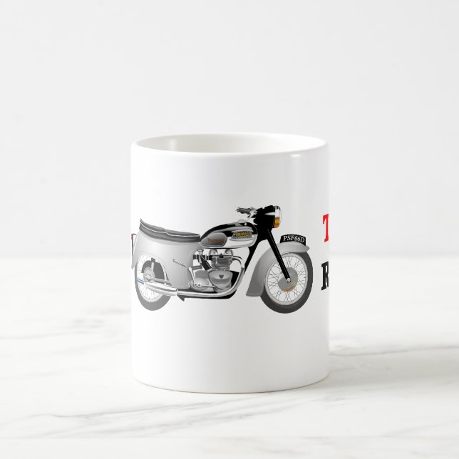 Classic Triumph T100A  motorcycle mug (Center)