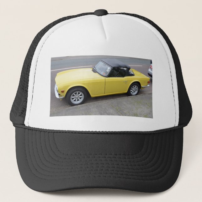 Classic Triumph TR6 Sportscar Trucker Hat (Front)