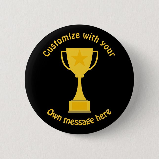 Classic Trophy Pinback Button (Front)