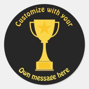 Classic Trophy Round Sticker