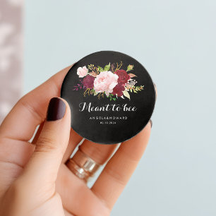 Classic Tropical Black Meant to Bee Wedding Favor Tags