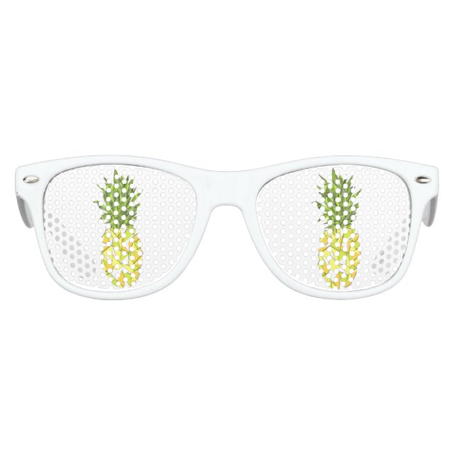 Classic Tropical Geometric Triangles Pineapple Kids Sunglasses (Front)