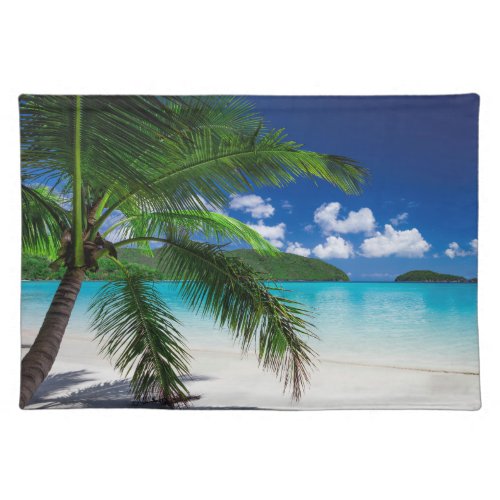 Classic Tropical Island Beach Paradise Cloth Placemat