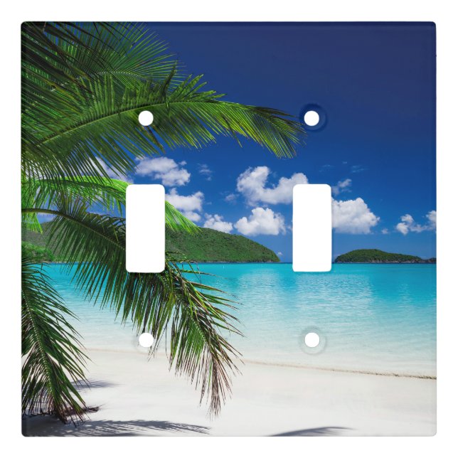 Classic Tropical Island Beach Paradise Light Switch Cover (Front)