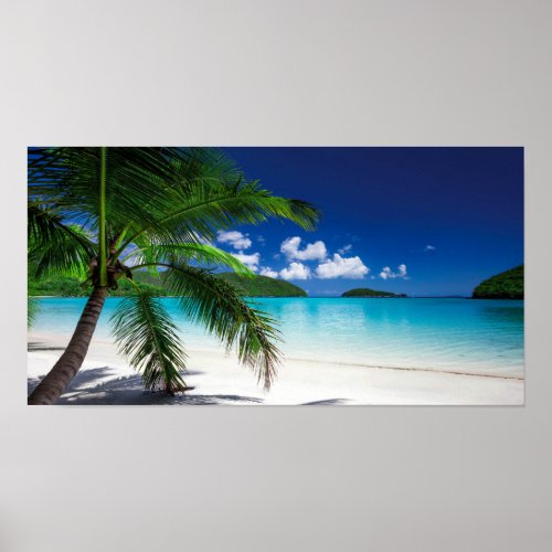 Classic Tropical Island Beach Paradise Poster