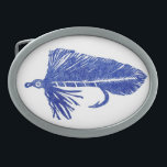 Classic Trout Fly Belt Buckle "Blue Matuka"<br><div class="desc">These classic trout fly images are taken from my on-going series of fly fishing, fly tying art. The original art was created in a number of media, such as drawing, painting in watercolor and oil and artist pulled prints in lino, wood block and mono-print. They were a great deal of...</div>