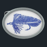 Classic Trout Fly Belt Buckle "Blue Matuka"<br><div class="desc">These classic trout fly images are taken from my on-going series of fly fishing, fly tying art. The original art was created in a number of media, such as drawing, painting in watercolor and oil and artist pulled prints in lino, wood block and mono-print. They were a great deal of...</div>