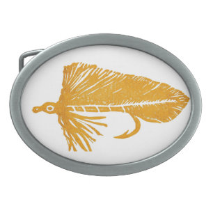 Classic Trout Fly Belt Buckle "Golden Matuka"