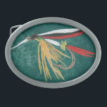 Classic Trout Fly Belt Buckle "Trout Fin"<br><div class="desc">These classic trout fly images are taken from my on-going series of fly fishing, fly tying art. The original art was created in a number of media, such as drawing, painting in watercolor and oil and artist pulled prints in lino, wood block and mono-print. They were a great deal of...</div>