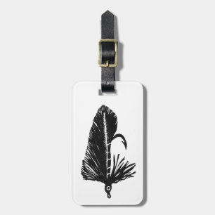 Classic Trout Fly Black Matuka Luggage Tag