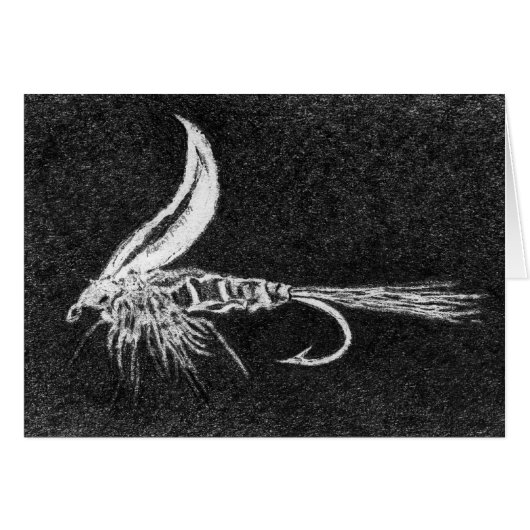 Classic Trout Fly  Card "Gold Ribbed Hare's Ear" (Front Horizontal)