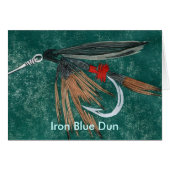 Classic Trout Fly Card "Iron Blue Dun" (Front Horizontal)