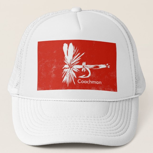 Classic Trout Fly Hat "Royal Coachman in Red" (Front)
