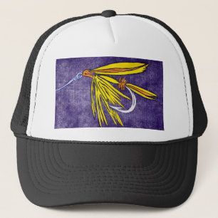 Classic Trout Fly Hat "Wet Fly Yellow and Orange"