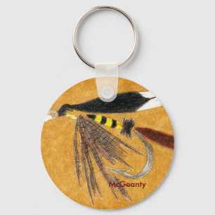 Classic Trout Fly Keychain