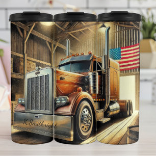 Classic Truck Barn American Flag Thermal Tumbler