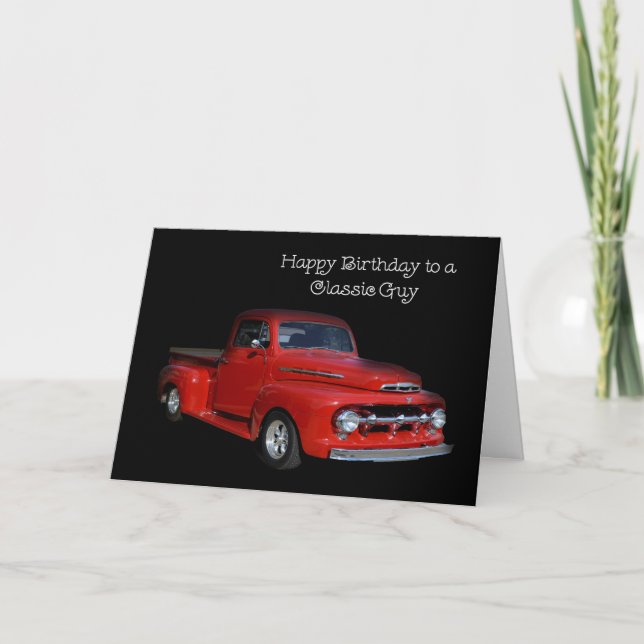 Classic Truck Dad Birthday Card (Front)
