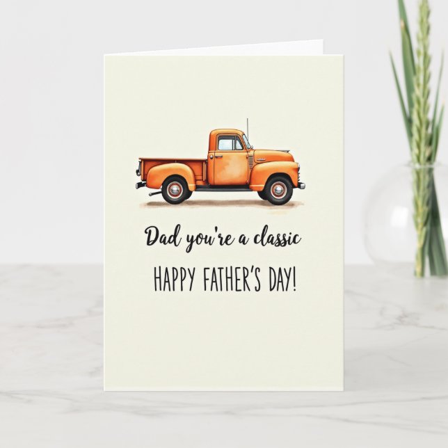 Classic Truck Fathers Day Card (Front)