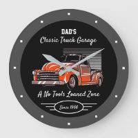 Classic Truck Garage Dad's Any Name Chevy Black