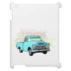 Classic truck in blue, very old semi pickup