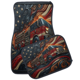 Classic Truck on Imitation Leather Car Floor Mat