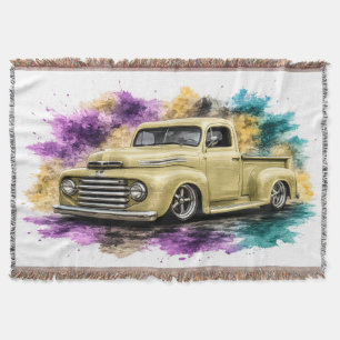 Classic Truck Woven Throw Blanket