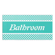 Classic Turquoise & White Polka Dot Bathroom