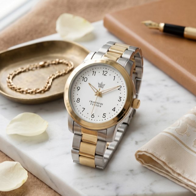 Classic Two Tone Oyster Bracelet Watch with Polish (Creator Uploaded)