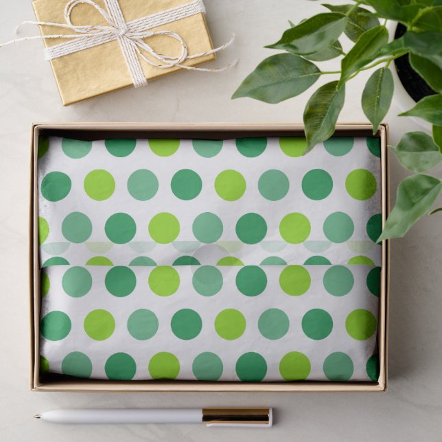 Classic Two-Tone Polka Dot Seamless Pattern Tissue Paper (Gift)