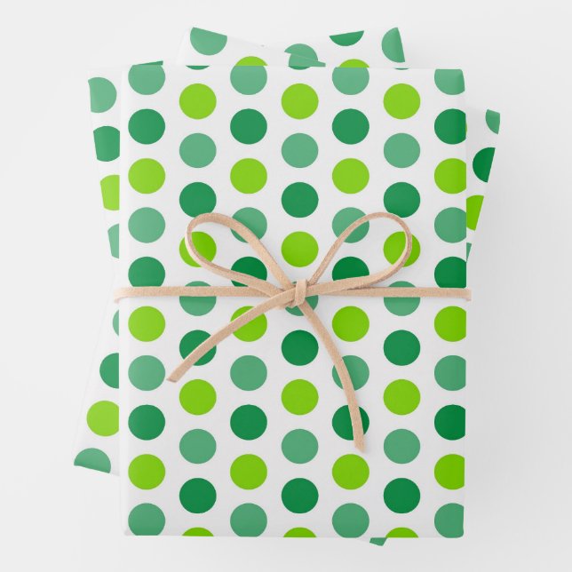 Classic Two-Tone Polka Dot Seamless Pattern Wrapping Paper Sheets (In situ)