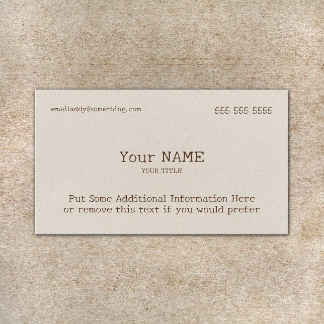 Classic Type Bone Business Card (Creator Uploaded)