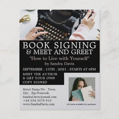 Classic Typewriter Writers Book Signing Flyer