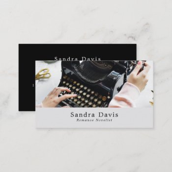 Classic Typewriter  Writers Business Card by TheBusinessCardStore at Zazzle
