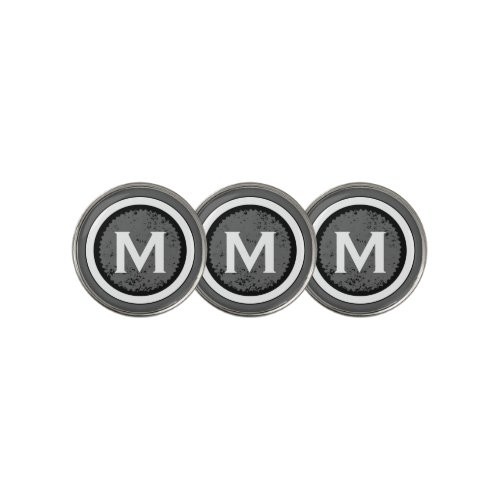 Classic Typography Monogram Golf Ball Marker