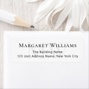 Classic Typography Monogram Professional Address Label