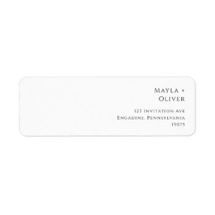 Classic Typography Return Address Label