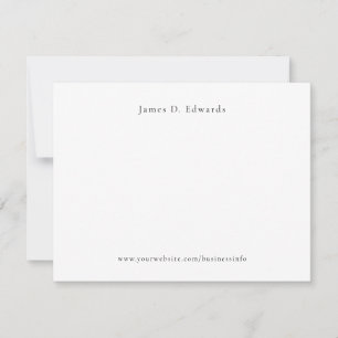 Classic Typography Simple Professional Note Card