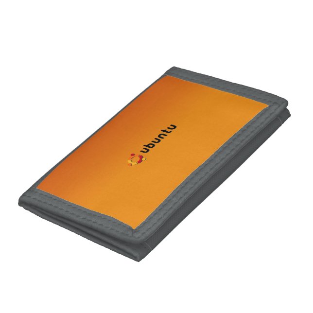 Classic Ubuntu Linux Orange gradient Trifold Wallet (Bottom)