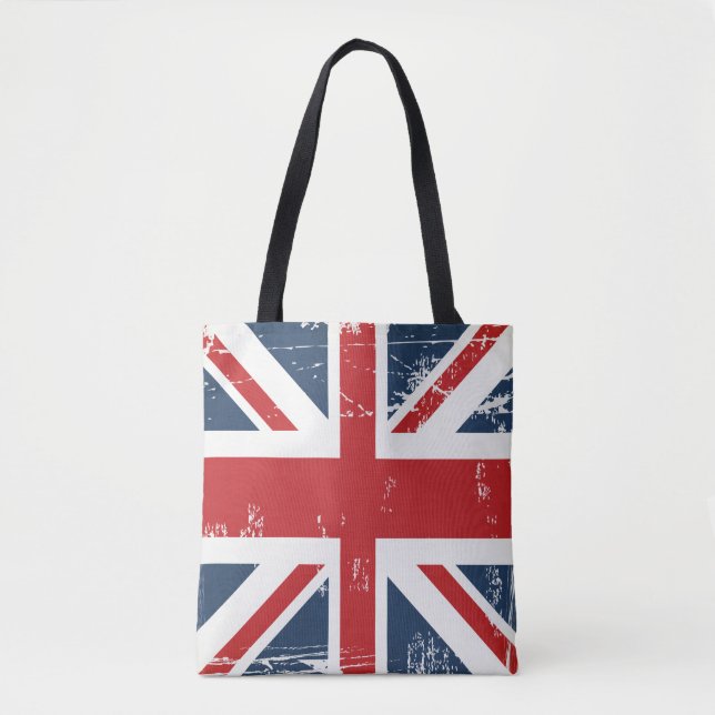 Classic UK Flag Union Jack Old Look Tote Bag (Front)