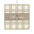 * Classic Umber Brown Plaid and Mottled Name Band